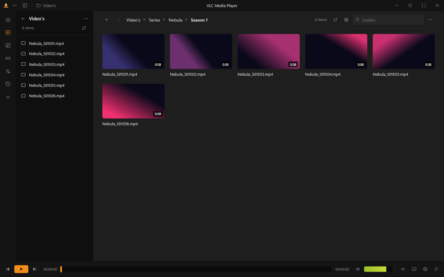 The app's library view